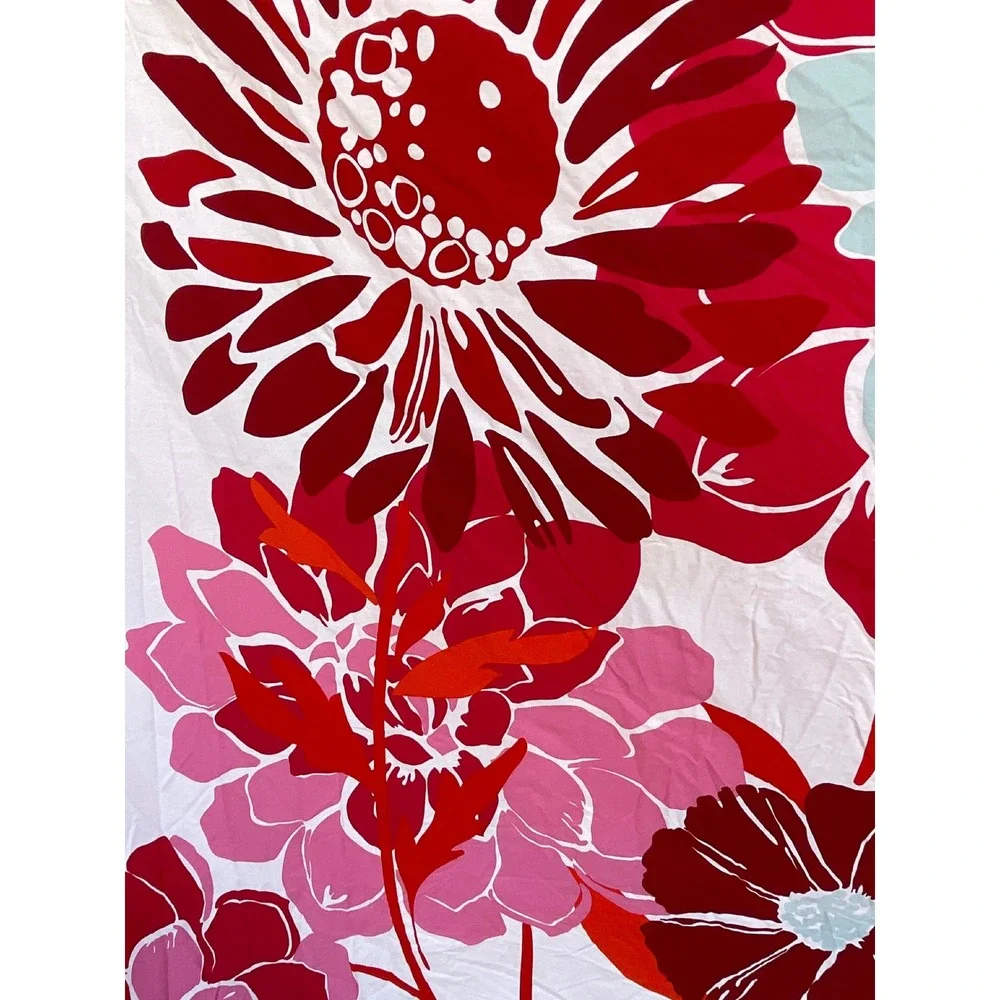 Pottery Barn Teen Kensington Duvet Cover Full Queen Red Pink White Reversible